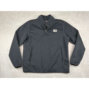 The North Face Jacket Men’s L Gray Patrol Sherpa Lined 1/4 Snap Button Pullover